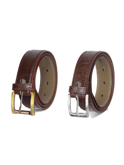 combo pack of brown leatherette belts - 19227919 - Very Small Image - 1