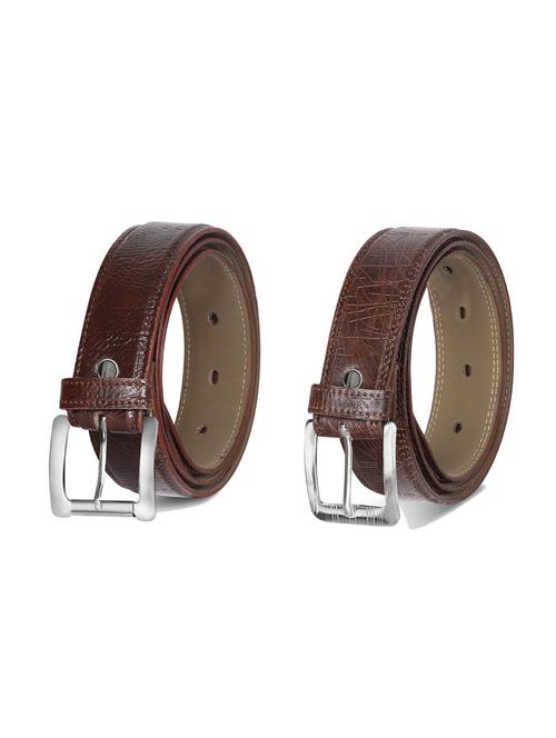 combo pack of brown leatherette belts - 19227920 - Very Small Image - 1