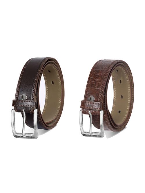 combo pack of brown leatherette belts - 19227942 - Very Small Image - 1