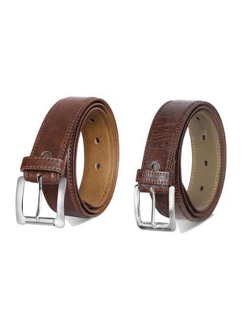 combo pack of brown leatherette belts - 19227956 - Very Small Image - 1