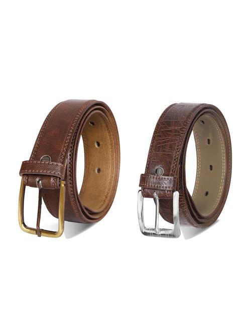 combo pack of brown leatherette belts - 19227957 - Very Small Image - 1