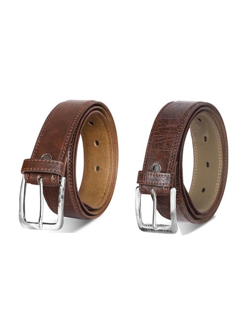 combo pack of brown leatherette belts - 19227959 - Very Small Image - 1