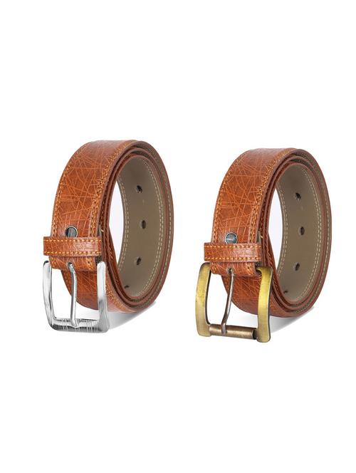 combo pack of brown leatherette belts - 19227971 - Very Small Image - 1