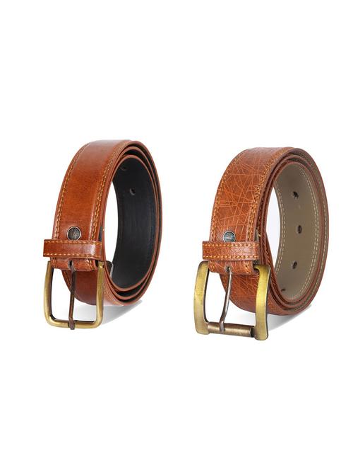 combo pack of brown leatherette belts - 19227986 - Very Small Image - 1