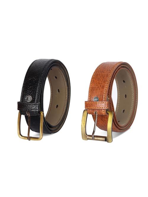 combo pack of multi colored leatherette belts - 19228010 - Very Small Image - 1