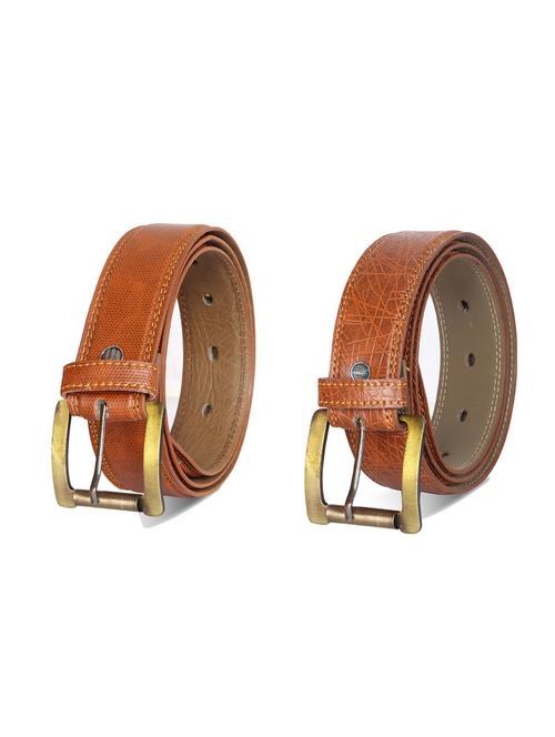 combo pack of brown leatherette belts - 19228056 - Very Small Image - 1