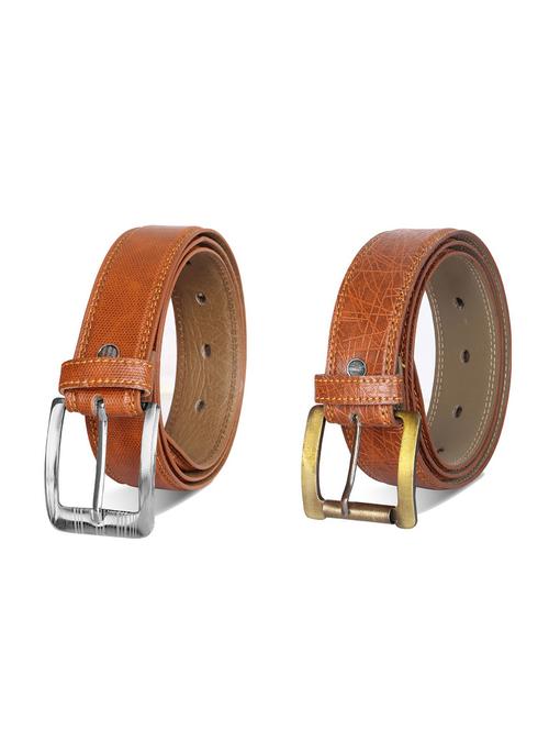 combo pack of brown leatherette belts - 19228061 - Very Small Image - 1