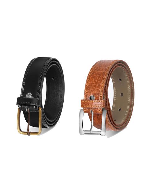 combo pack of multi colored leatherette belts - 19228068 - Very Small Image - 1