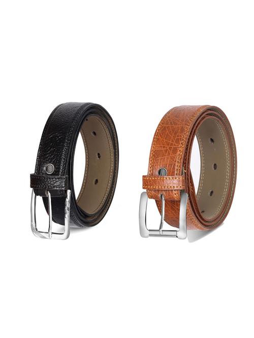 combo pack of multi colored leatherette belts - 19228106 - Very Small Image - 1