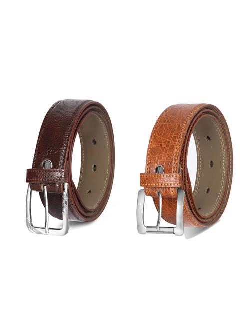 combo pack of multi colored leatherette belts - 19228112 - Very Small Image - 1
