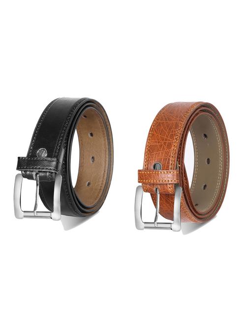 combo pack of multi colored leatherette belts - 19228139 - Very Small Image - 1