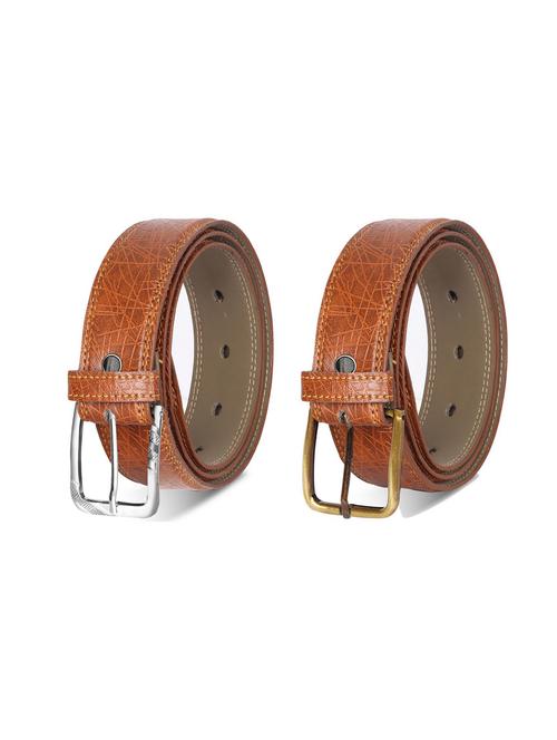 combo pack of brown leatherette belts - 19228157 - Very Small Image - 1