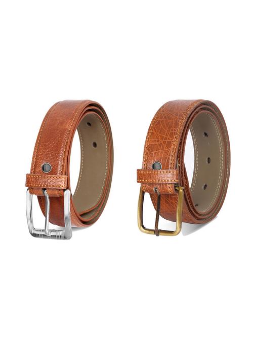 combo pack of brown leatherette belts - 19228212 - Very Small Image - 1