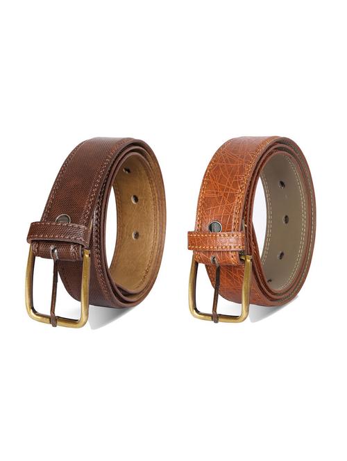 combo pack of multi colored leatherette belts - 19228239 - Very Small Image - 1