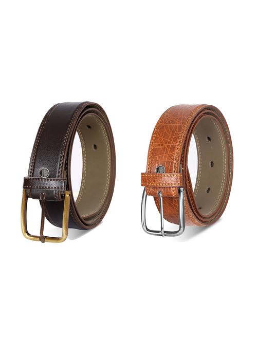 combo pack of multi colored leatherette belts - 19228313 - Very Small Image - 1