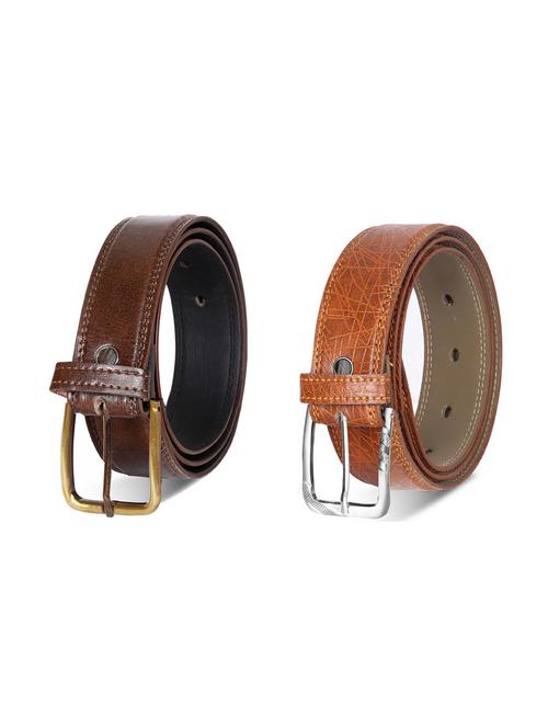 combo pack of multi colored leatherette belts - 19228350 - Very Small Image - 1