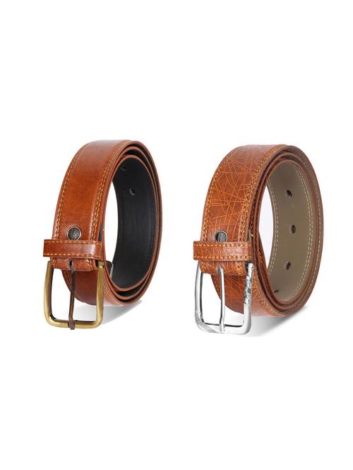 combo pack of brown leatherette belts - 19228356 - Very Small Image - 1
