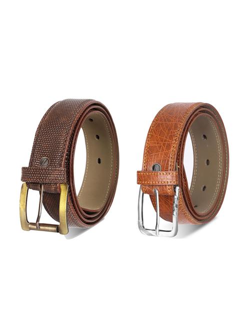 combo pack of multi colored leatherette belt - 19228366 - Very Small Image - 1