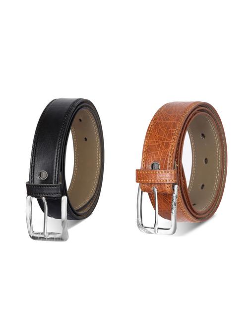 combo pack of multi colored leatherette belts - 19228401 - Very Small Image - 1