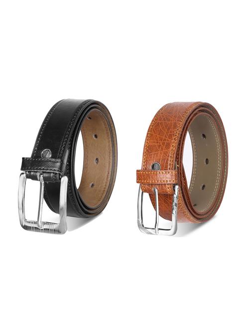 combo pack of multi colored leatherette belt - 19228419 - Very Small Image - 1