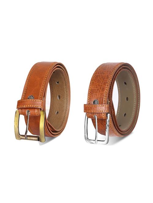 combo pack of brown leatherette belts - 19228426 - Very Small Image - 1