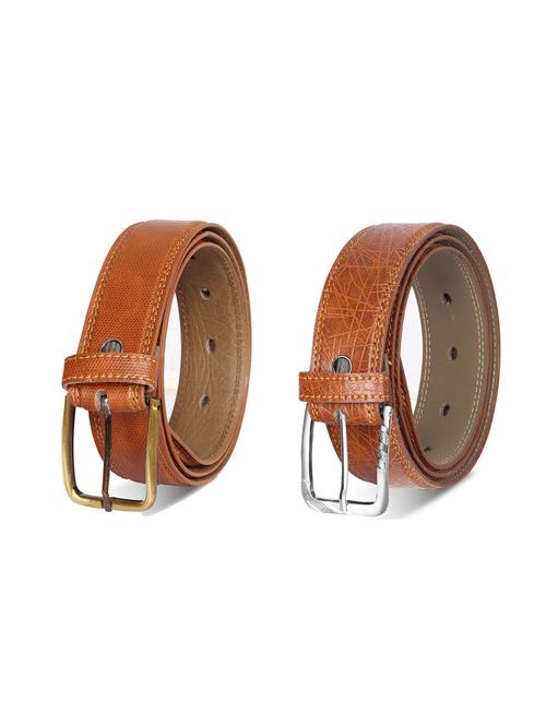 combo pack of brown leatherette belts - 19228428 - Very Small Image - 1