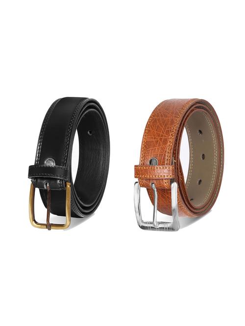 combo pack of multi colored leatherette belts - 19228434 - Very Small Image - 1