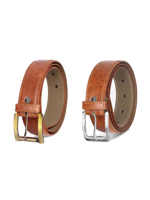 combo pack of brown leatherette belts - 19228480 - Very Small Image - 1
