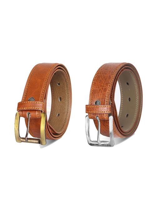combo pack of brown leatherette belts - 19228516 - Very Small Image - 1