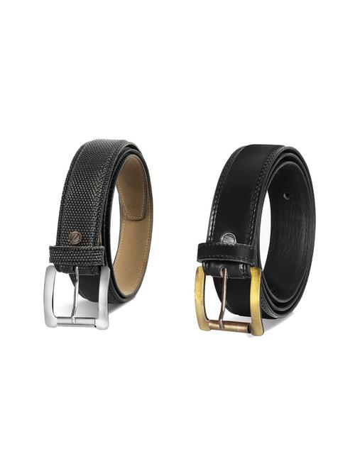 combo pack of black leatherette belts - 19228540 - Very Small Image - 1