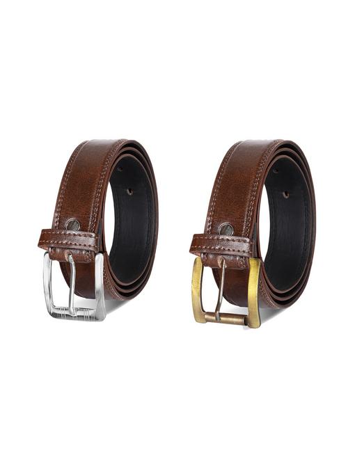 pack of 2 leatherette belt - 19229045 - Very Small Image - 1