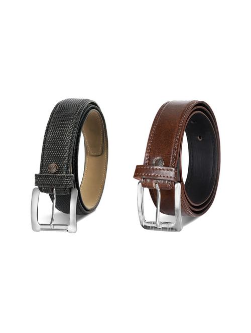 pack of 2 leatherette belts - 19229453 - Very Small Image - 1