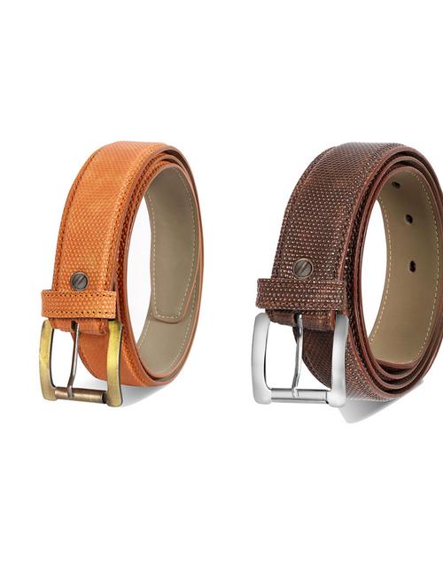 pack of 2 leatherette belts - 19230451 - Very Small Image - 1