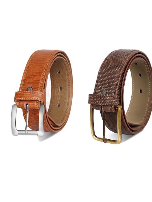 pack of 2 leatherette belts - 19230569 - Very Small Image - 1