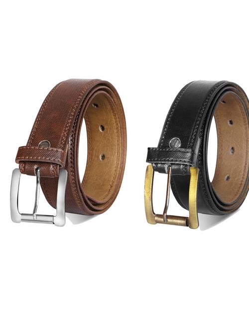 pack of 2 leatherette belt - 19232374 - Very Small Image - 1