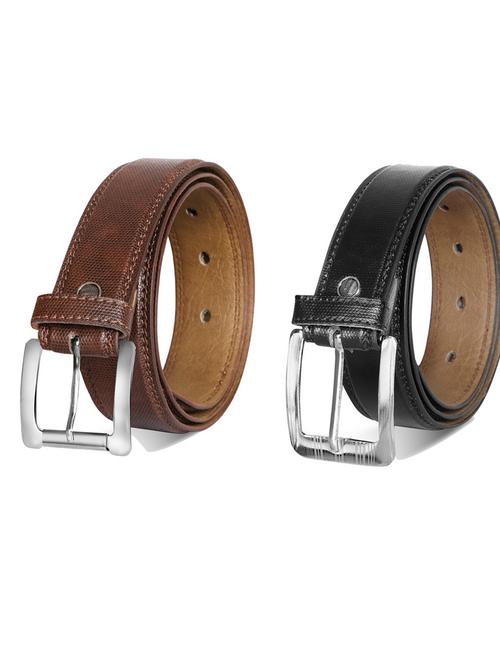 pack of 2 leatherette belt - 19232444 - Very Small Image - 1