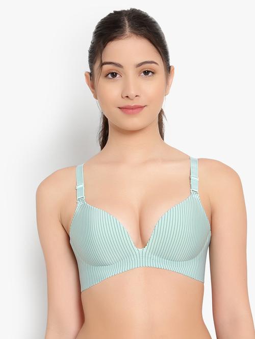 green nylon plunge bra - 19232570 - Very Small Image - 1