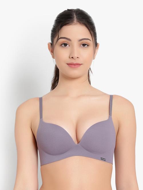 purple nylon plunge bra - 19232588 - Very Small Image - 1