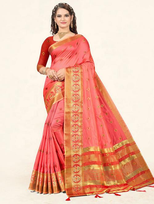 self design woven saree - 19232720 - Very Small Image - 1
