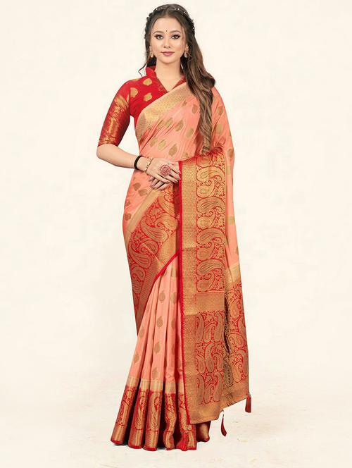 self design woven saree - 19232839 - Very Small Image - 1