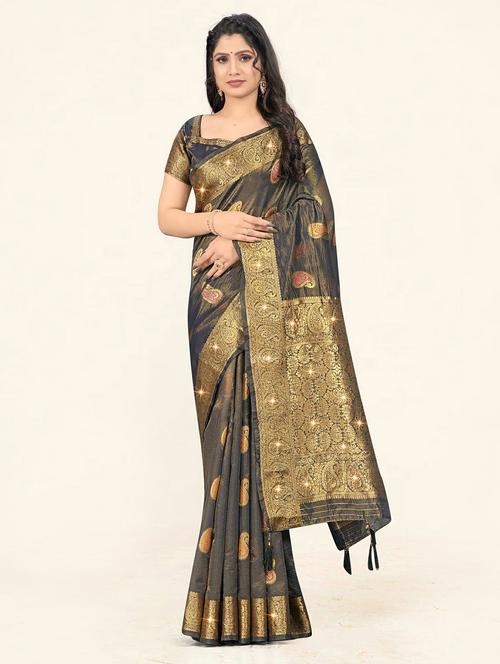 self designed woven saree - 19232854 - Very Small Image - 1