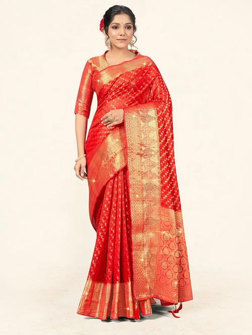 women's banarasi saree with blouse - 19232881 - Very Small Image - 1