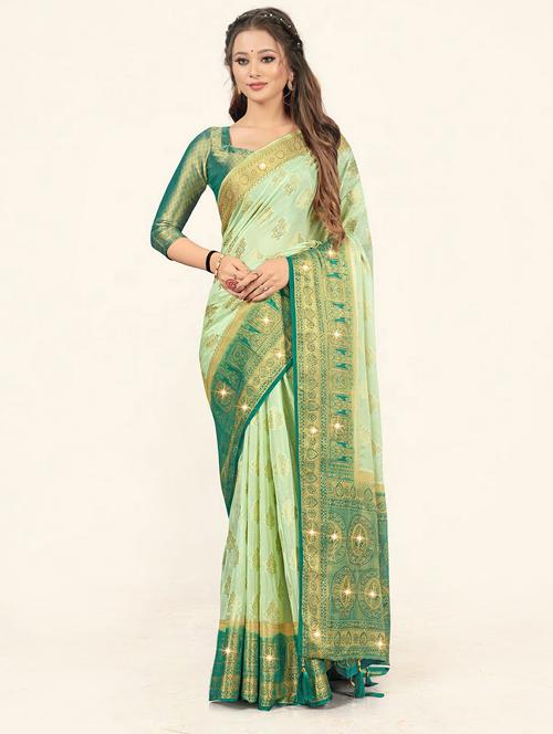 self designed woven saree - 19232945 - Very Small Image - 1