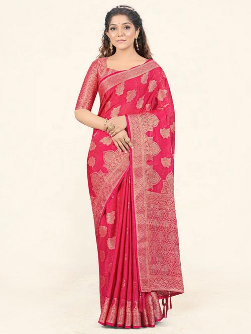 self designed woven saree with blouse - 19232963 - Very Small Image - 1