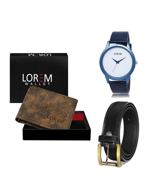 belt, wallet & watch gift combo - 19234931 - Very Small Image - 1