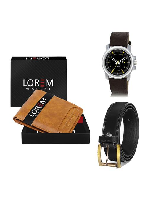 belt, wallet & watch gift combo - 19234954 - Very Small Image - 1