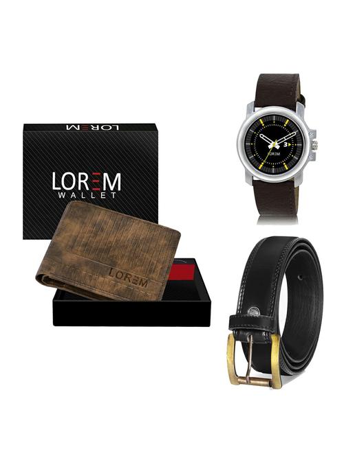 belt, wallet & watch gift combo - 19234976 - Very Small Image - 1