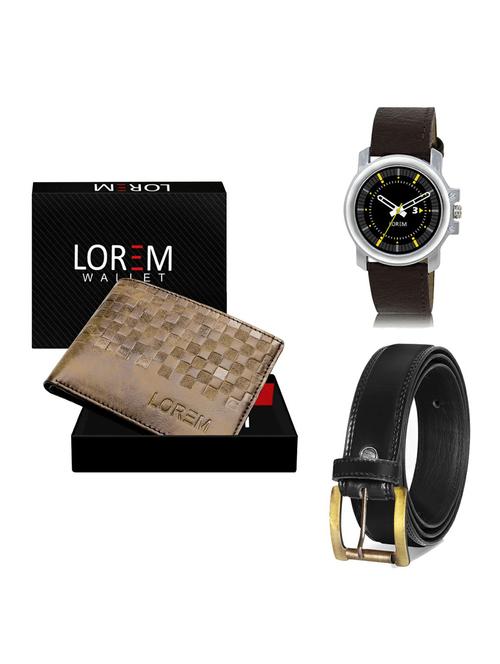belt, wallet & watch gift combo - 19234984 - Very Small Image - 1