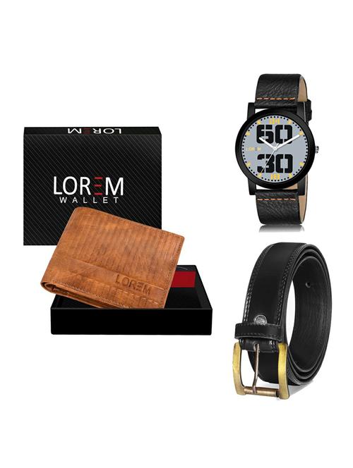 belt, wallet & watch gift combo - 19235022 - Very Small Image - 1