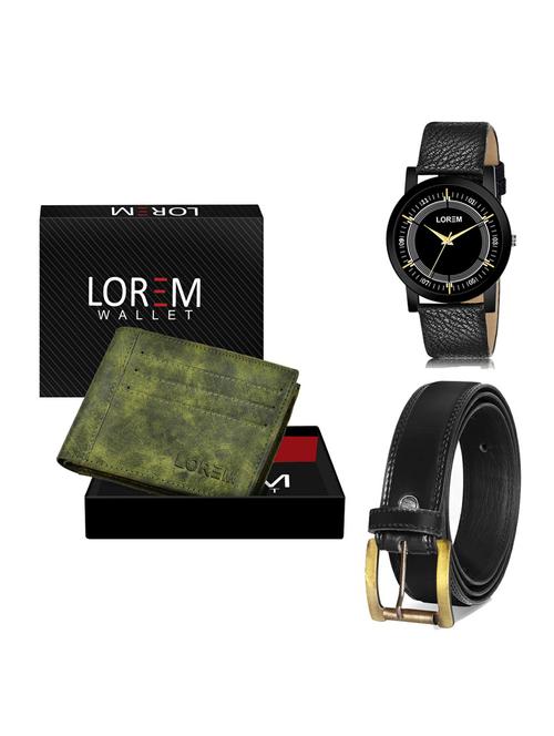 belt, wallet & watch gift combo - 19235055 - Very Small Image - 1